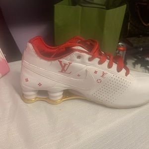 LV bag sneakers or thong sandals on the go